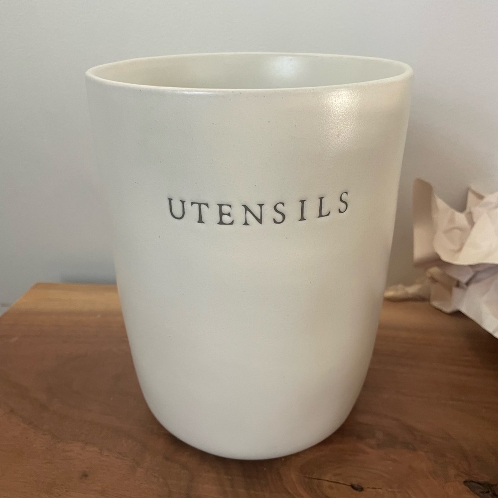 Hearth And Hand Magnolia Utensil Holder Kitchen Canister Stoneware Crock